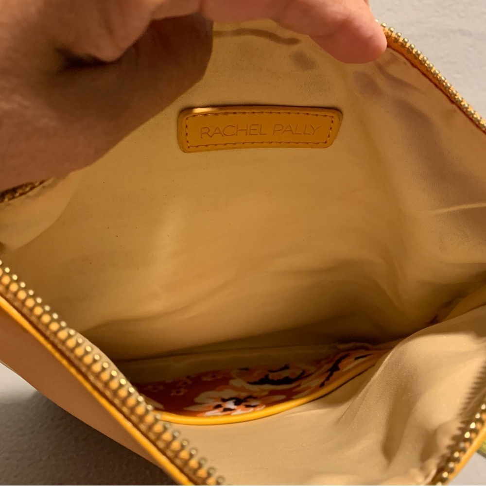 Rachel Pally Womens Floral Orange Yellow Fold Over Clutch - Picture 3 of 8